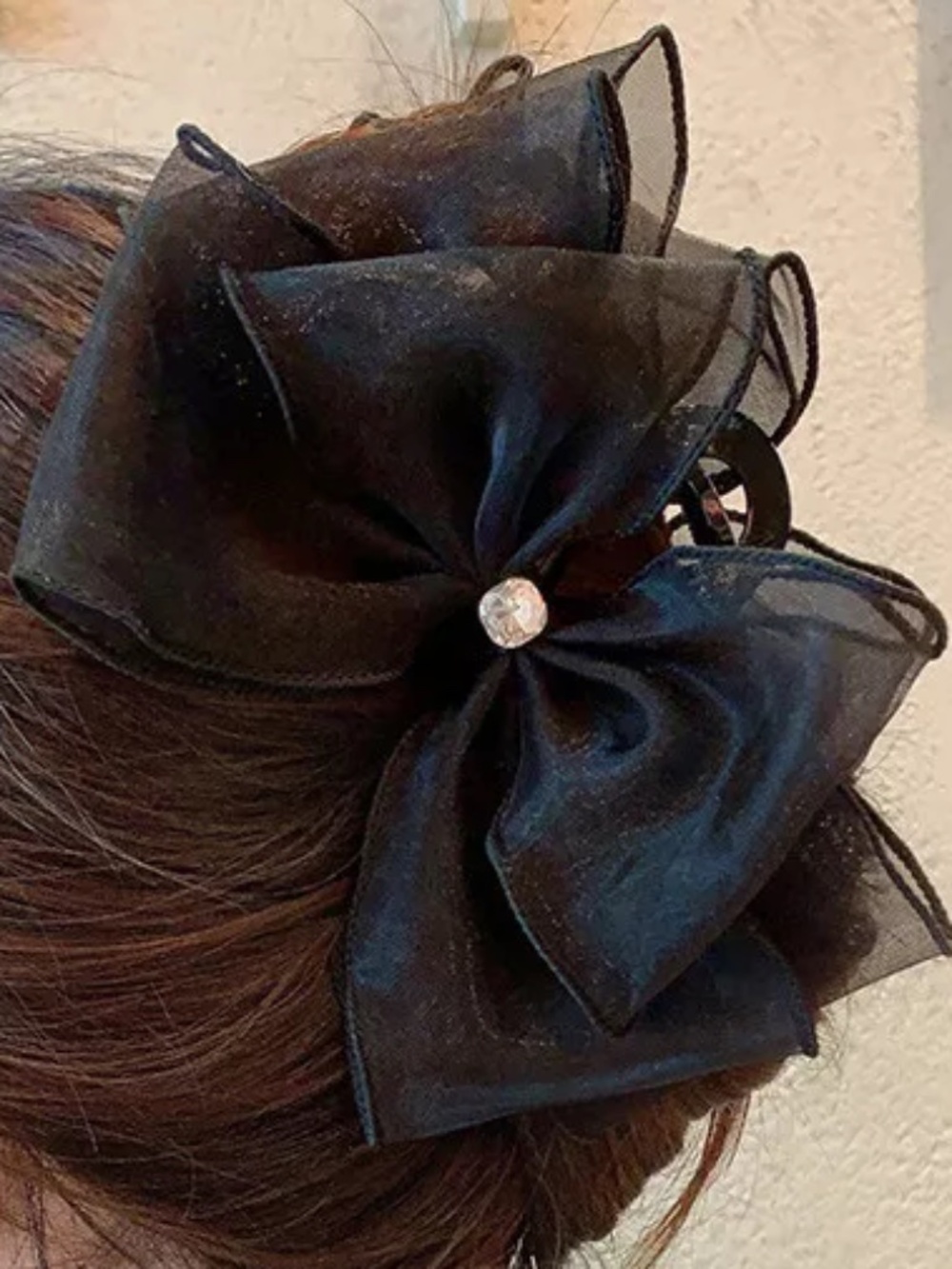 Large Chiffon Rose Flower Bow Hair Claw Jaw Clips For Women Hair Clamps